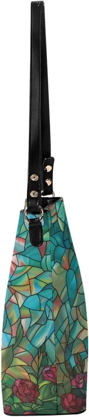 Christian Tote Bags for Women, God Quotes Leather Handbags Bucket Bags, PU Leather Bible Church Bag Satchel Hobo