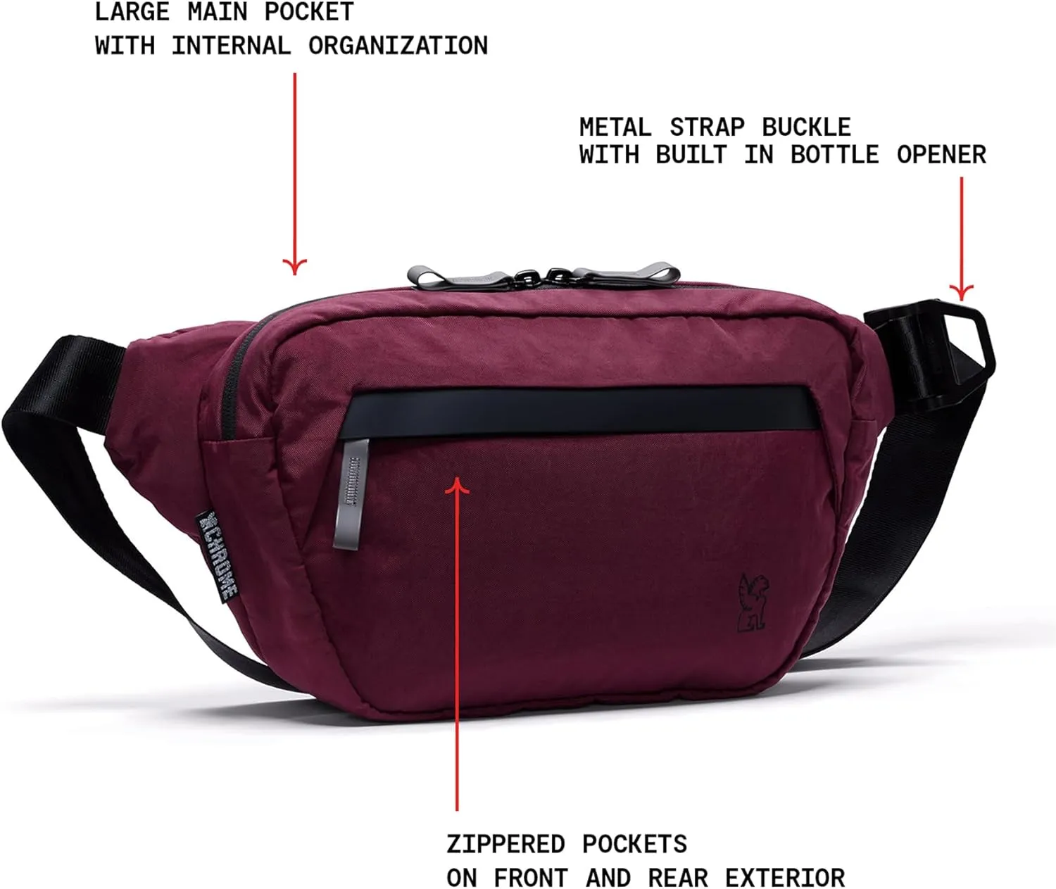 Chrome Industries Sabin Sling Bag for Men and Women – Large Main Compartment, Lightweight Recycled Materials and Metal Adjuster Buckle – 6L, Royale
