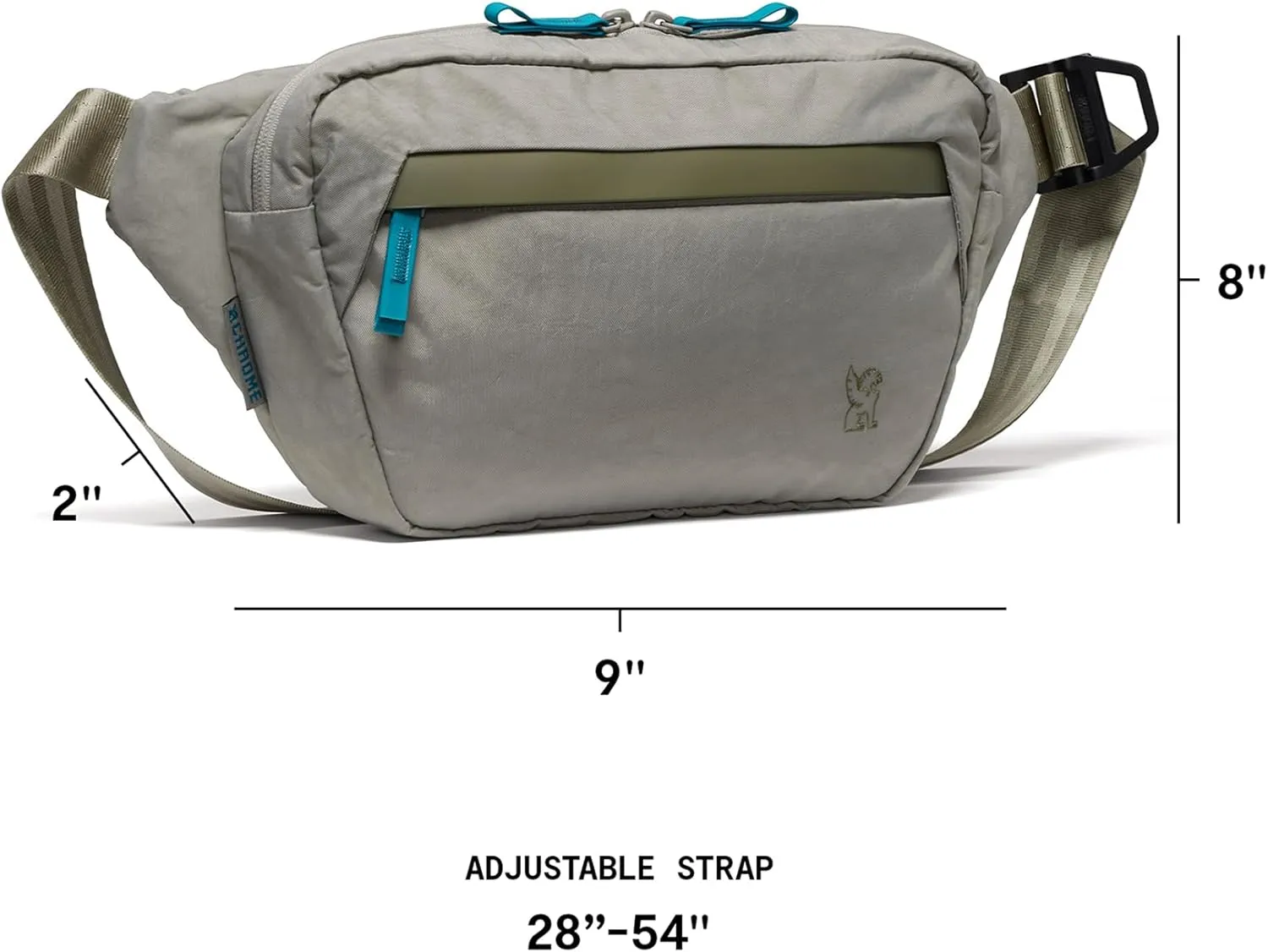 Chrome Industries Sabin Sling Bag for Men and Women – Large Main Compartment, Lightweight Recycled Materials and Metal Adjuster Buckle – 6L, Sage