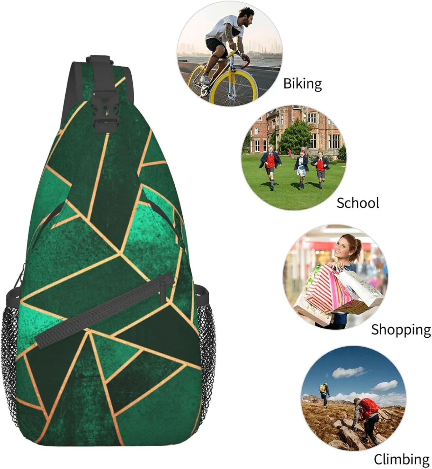 Cigar And Whiskey Cross Chest Bag Diagonally,Crossbody Backpack Travel Hiking Casual Chest Bags Lightweight Sling Bag