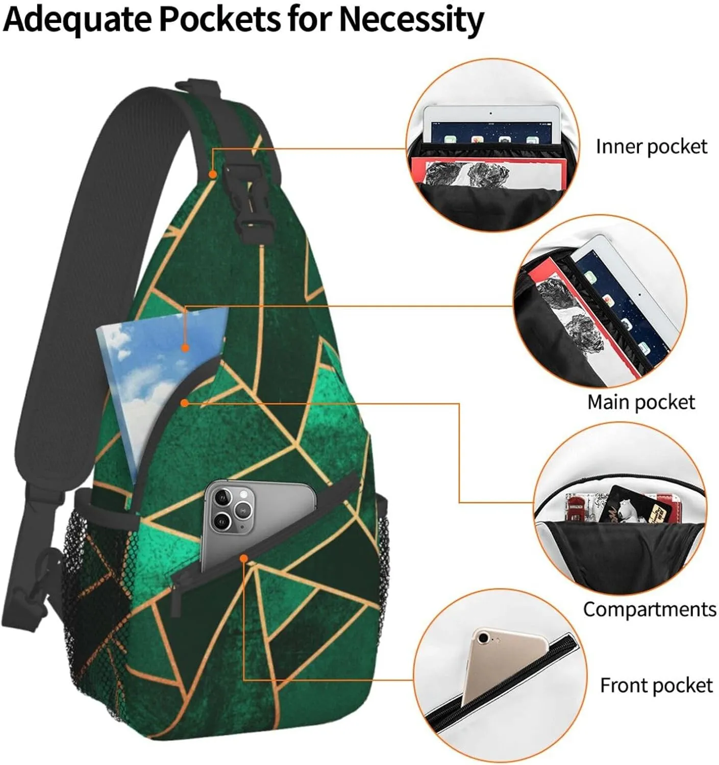 Cigar And Whiskey Cross Chest Bag Diagonally,Crossbody Backpack Travel Hiking Casual Chest Bags Lightweight Sling Bag