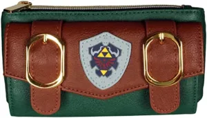 Classic Game Hylian Shield Satchel Fold Top Zip Women's Hand Purse Clutch Wallet
