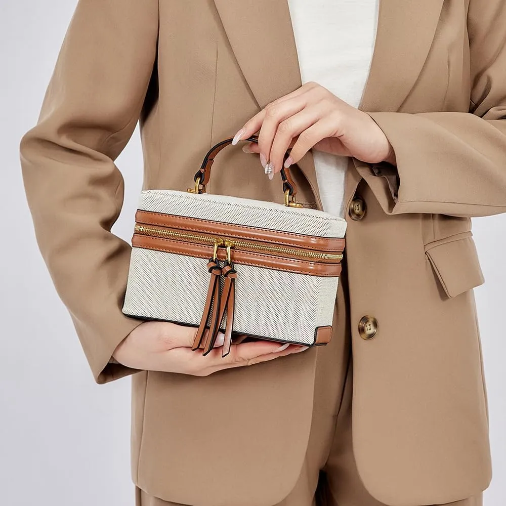 Classic Satchel Crossbody Purse for Women Chic Mini Box Purse, Women Crossbody Shoulder Bag
