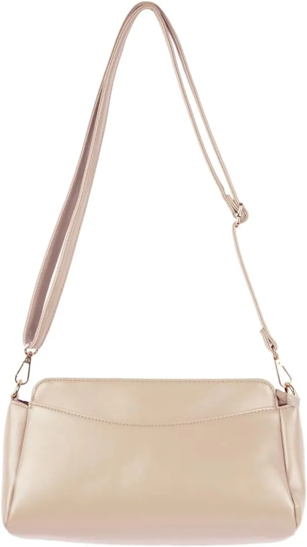 Classic Vegan Leather Crossbody Handbag - Quilted Shoulder Bag Rectangle Camera Travel Purse Satchel, Round Messenger