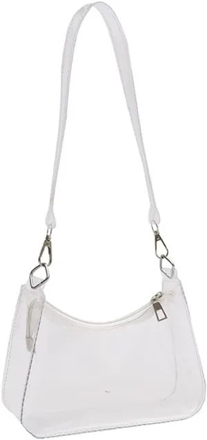 Clear Crossbody Bag Shoulder Handbag Stadium Approved Clear Retro Classic Transparent BagPurse