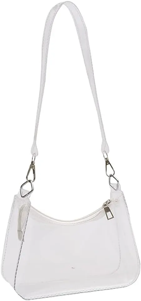Clear Crossbody Bag Shoulder Handbag Stadium Approved Clear Retro Classic Transparent BagPurse