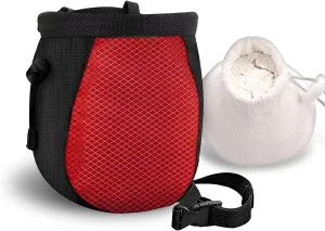 Climbing Chalk Bag for Rock Climbing - with Chalk Ball - Adjustable Black Chalk Bag Bouldering for Rock Climbing Equipment