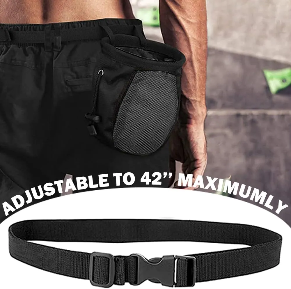 Climbing Chalk Bag for Rock Climbing - with Chalk Ball - Adjustable Black Chalk Bag Bouldering for Rock Climbing Equipment