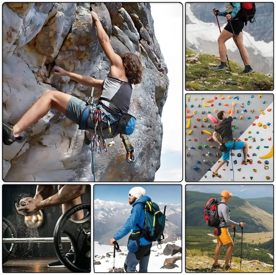 Climbing Chalk Bag for Rock Climbing - with Chalk Ball - Adjustable Black Chalk Bag Bouldering for Rock Climbing Equipment