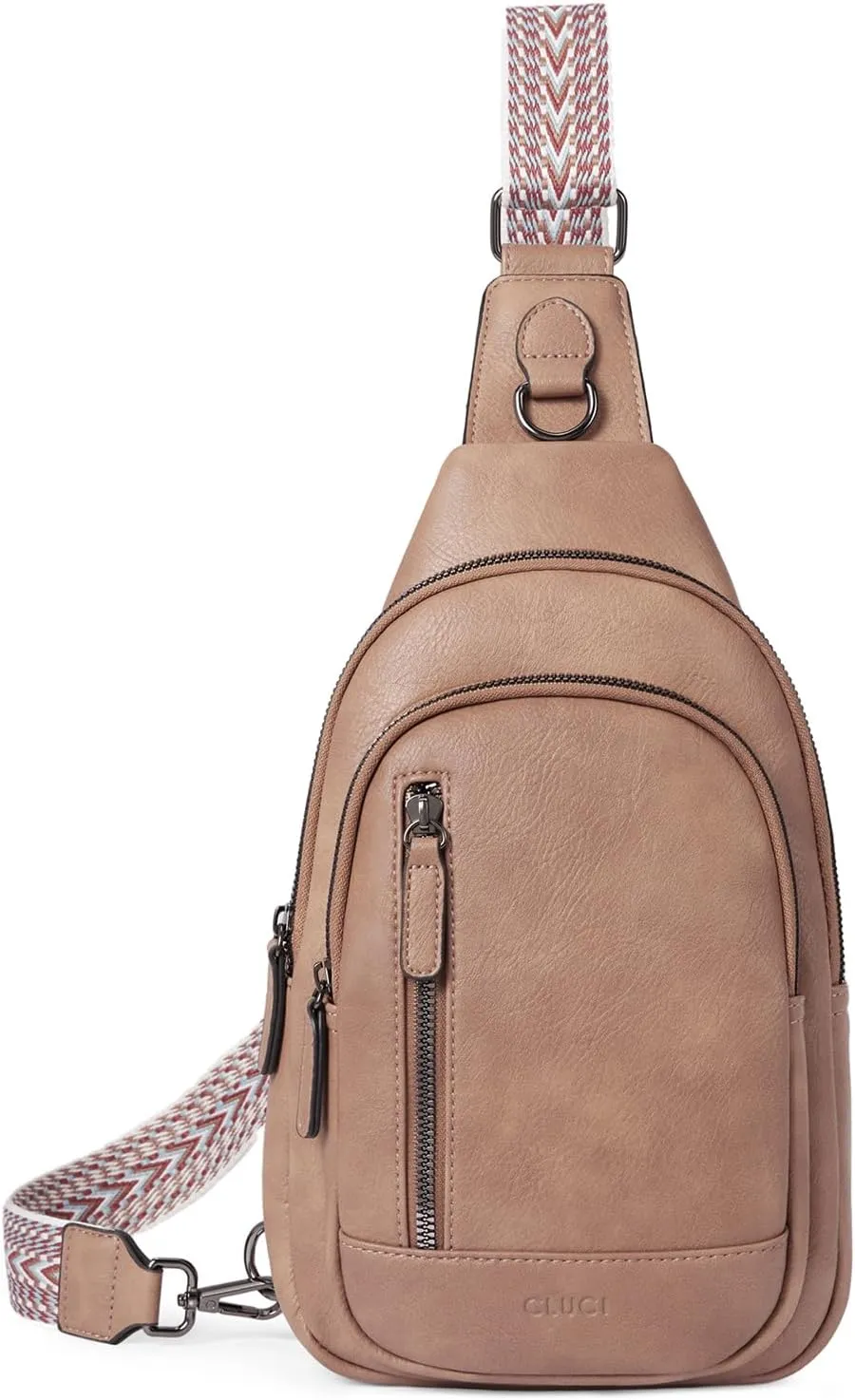 CLUCI Crossbody Bags for Women - Sling Backpack Travel Bag in Leather