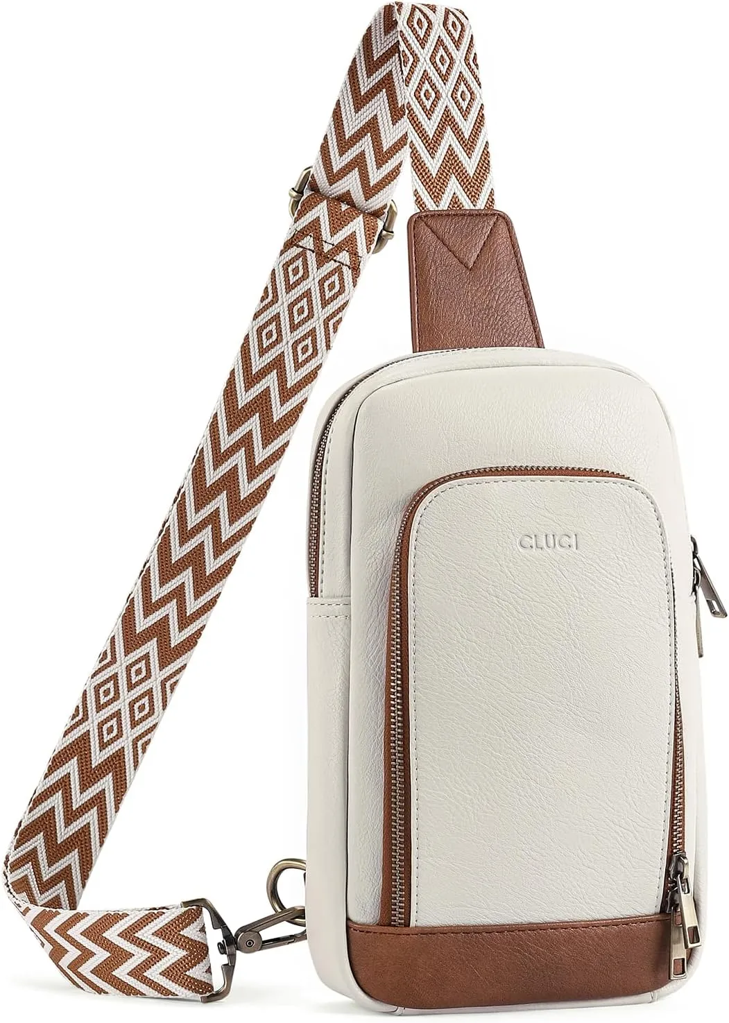 CLUCI Crossbody Bags for Women - Sling Backpack Travel Bag in Leather