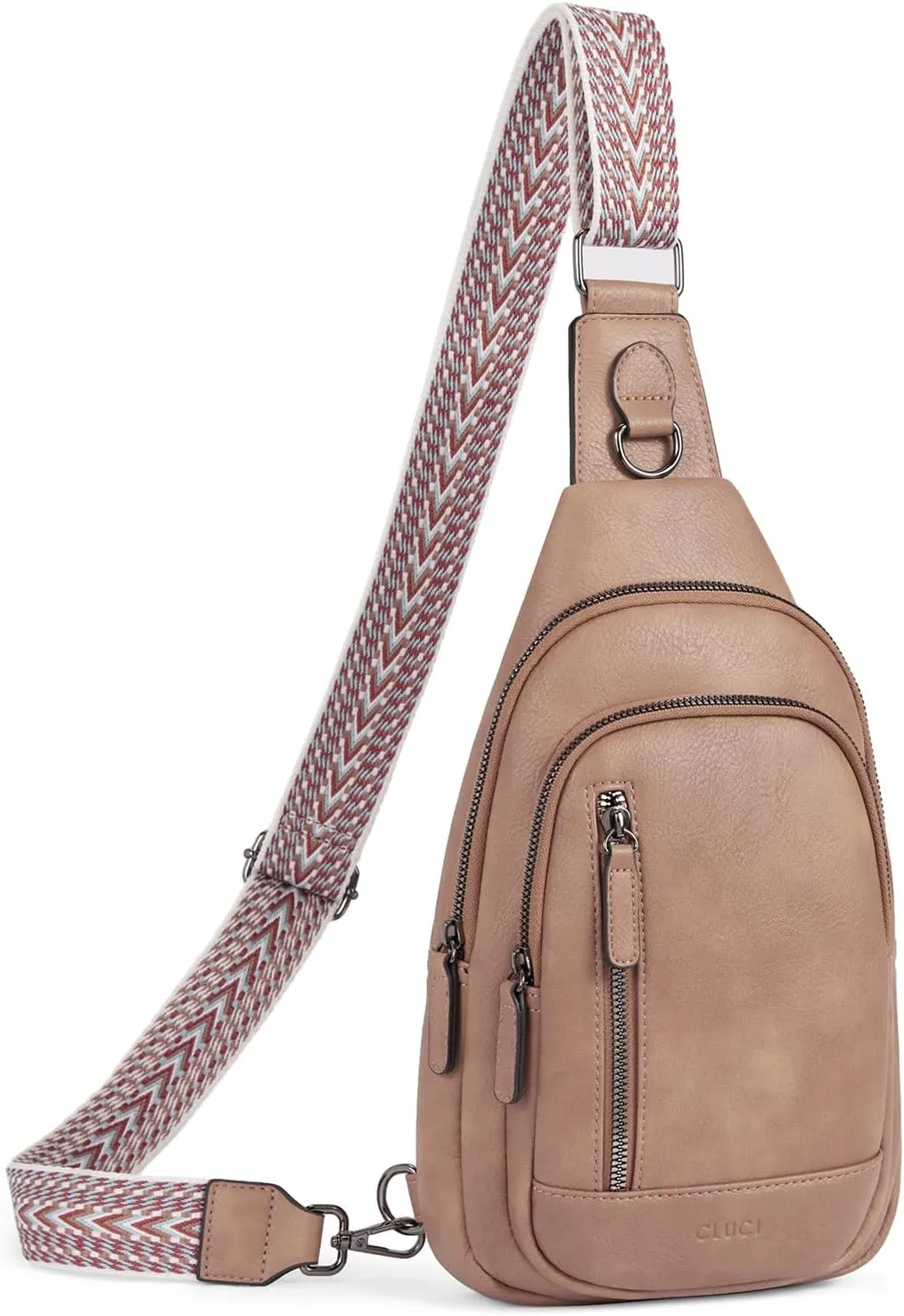 CLUCI Crossbody Bags for Women - Sling Backpack Travel Bag in Leather