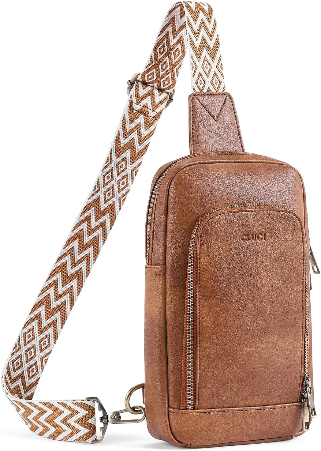 CLUCI Crossbody Bags for Women - Sling Backpack Travel Bag in Leather