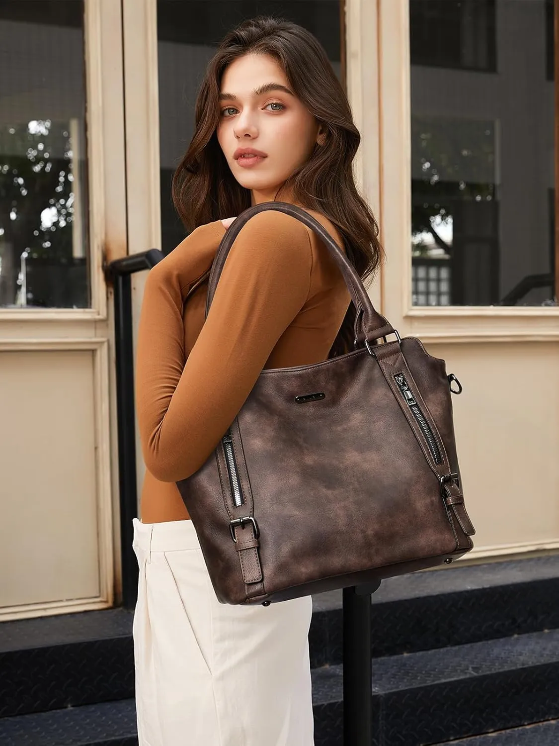 CLUCI Purses for Women Vegan Leather Handbags Tote Purse Shoulder Bag Large Ladies Hobo Bags