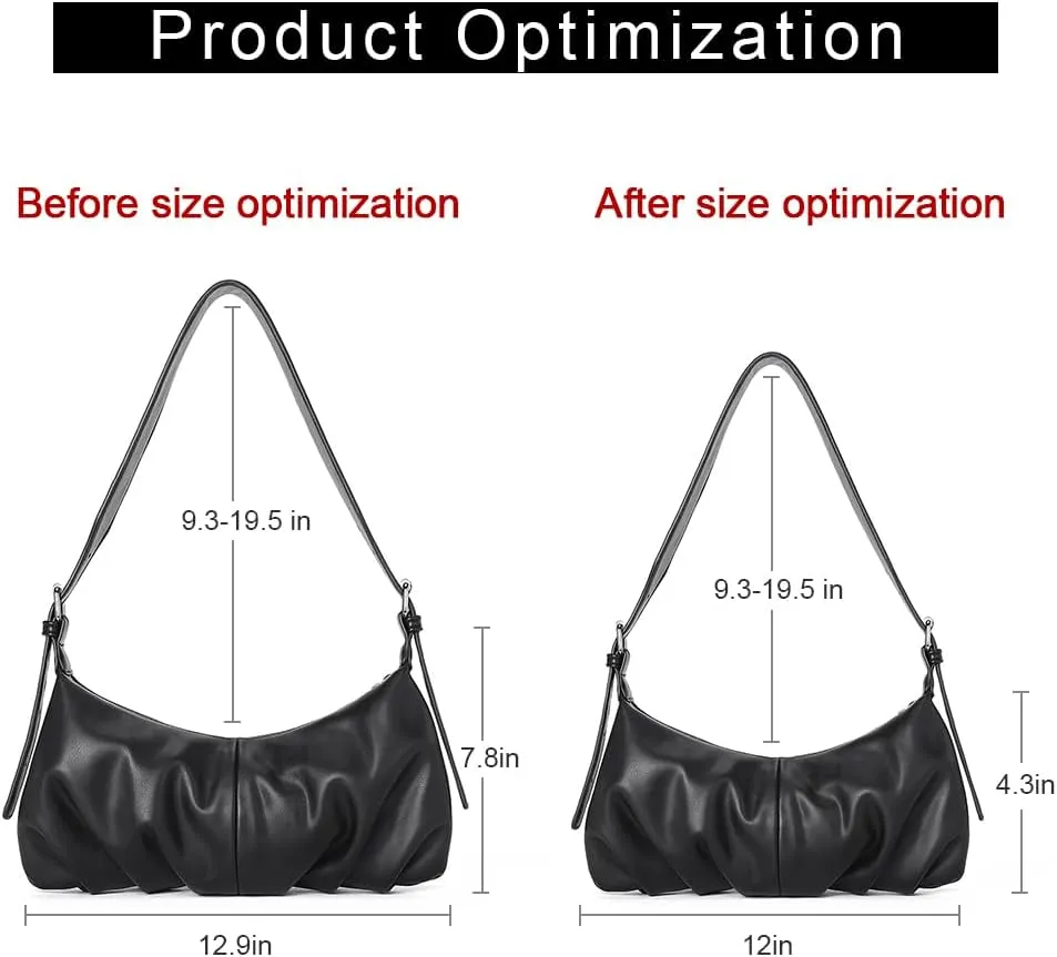CLUCI Shoulder Bag,Purses for Women Dumpling Small Hobo Bags Vegan Leather Ladies Clutch with Adjustable Strap