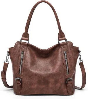 Cnoles Tote Bag for Women Vegan Leather Shoulder Bag Fashion Large Purse and Handbags Ladies Hobo Bags