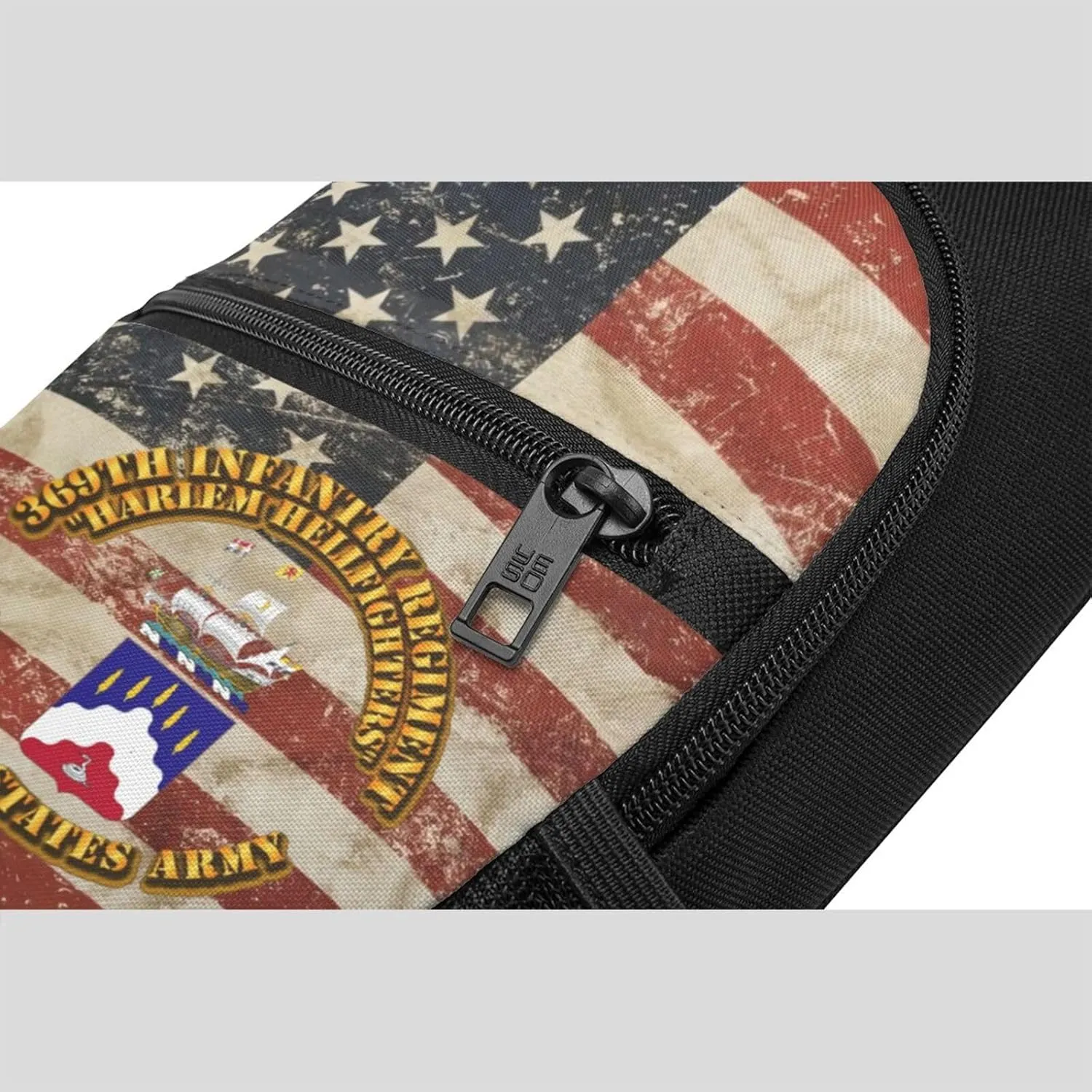 COA - 369th Infantry Regiment - Harlem Hellfighters Sling Bag Crossbody Backpack Shoulder Casual Daypack Bags for Men