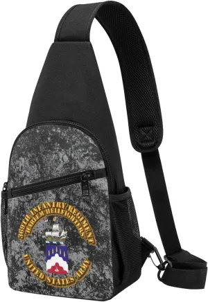 COA - 369th Infantry Regiment - Harlem Hellfighters Sling Bag Crossbody Backpack Shoulder Casual Daypack Bags for Men