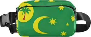 Cocos Keeling Islands Flag Women Fanny Pack Hiking Belt Bag Hip Pouch Waterproof Cross Body Waist Pack