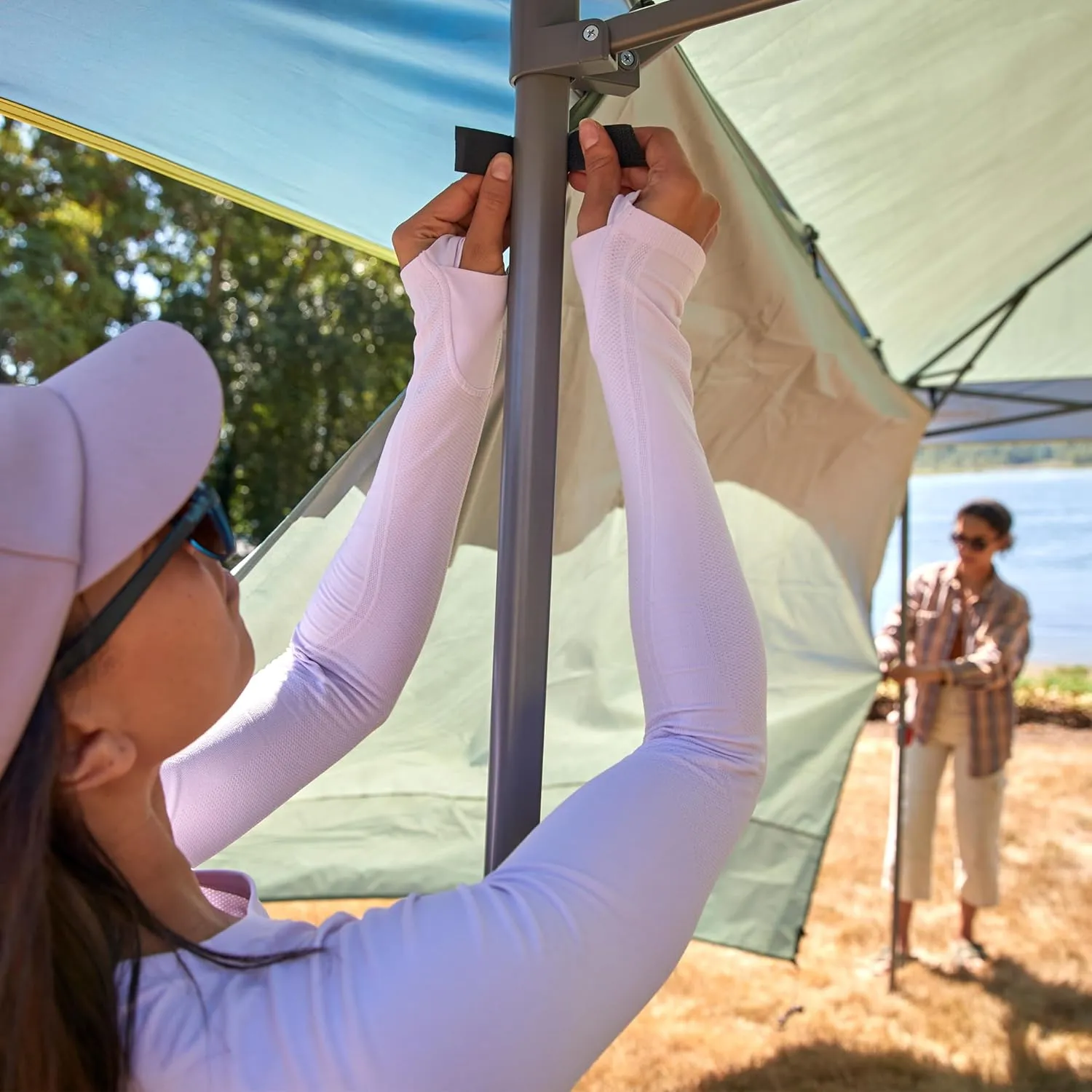 Coleman Oasis Instant Pop-Up Canopy Tent with Side Wall Attachment, 10x10ft Portable Shelter with Simple Setup & Takedown, Wheeled Carry Bag Included
