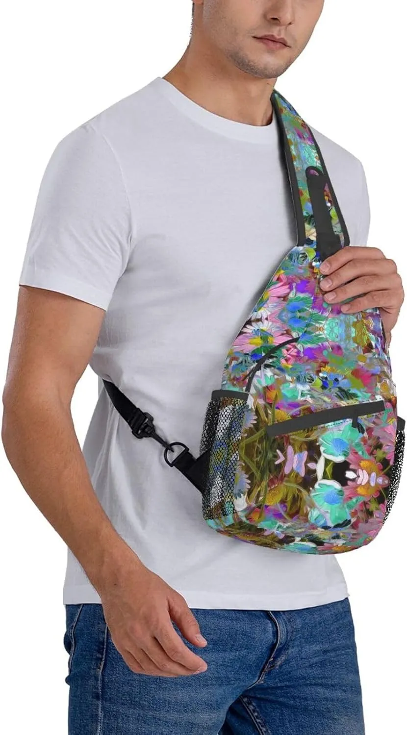 Color Octopus Crossbody Bag Chest Shoulder Bag Small Casual Backpack Suitable For Women Men Hiking
