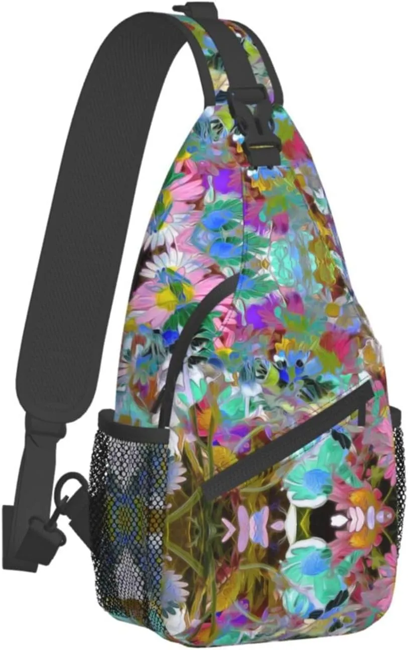 Color Octopus Crossbody Bag Chest Shoulder Bag Small Casual Backpack Suitable For Women Men Hiking