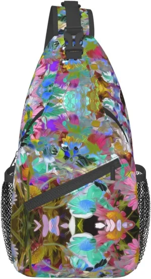 Color Octopus Crossbody Bag Chest Shoulder Bag Small Casual Backpack Suitable For Women Men Hiking