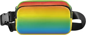 Colorful Abstract Bright Rainbow Colors Fanny Pack for Women Hip Pouch Belt Bag Waterproof Bright Color Crossbody Waist Bag