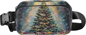 Colorful Christmas Tree Gifts Womens Fanny Pack Waterproof Everywhere Belt Bag Cute Cross Body Waist Pack