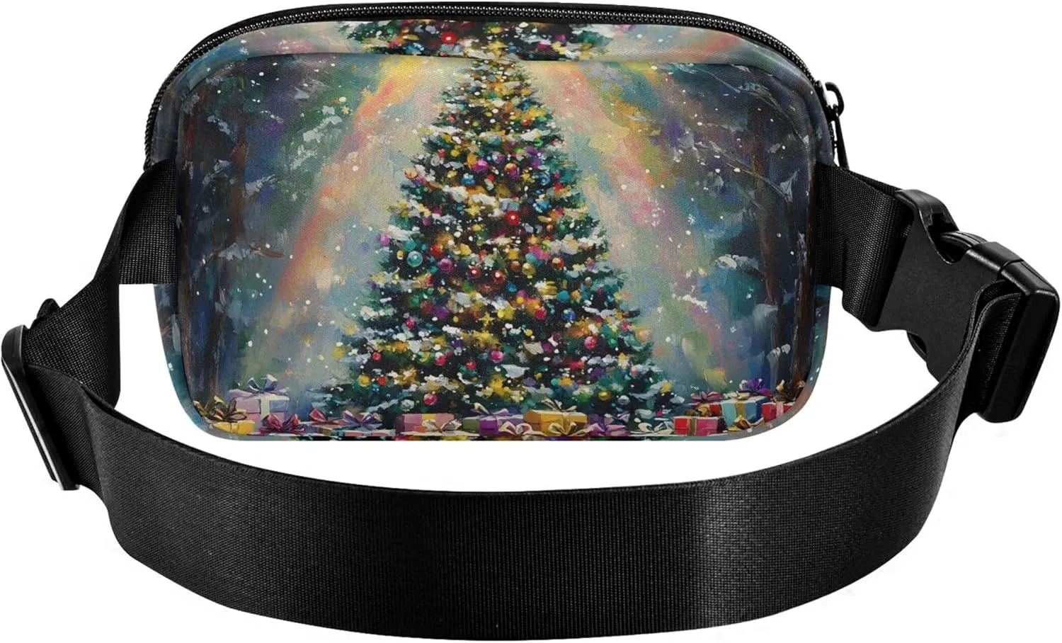 Colorful Christmas Tree Gifts Womens Fanny Pack Waterproof Everywhere Belt Bag Cute Cross Body Waist Pack