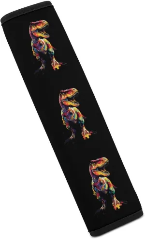 Colorful Dinosaurs Fashion Car Seat Belt Cover Pad for Shoulder Bag Camera Soft Comfort Accessories 1PCS