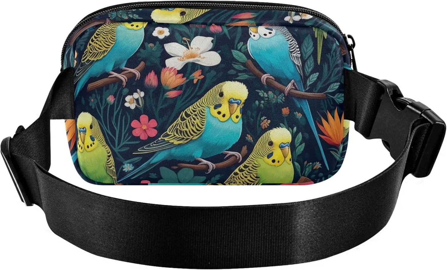 Colorful Parrot Bird Fanny Pack for Women Waterproof Hip Pack Belt Bag Cute Waist Pouches for Men
