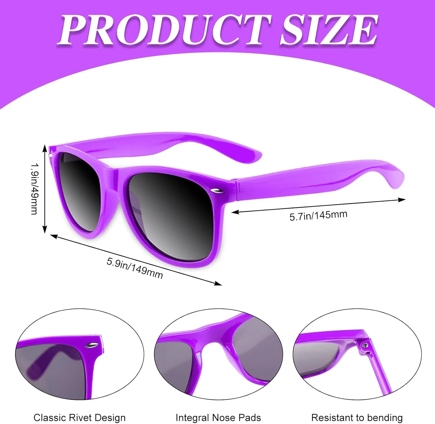 Colorful Party Sunglasses Bulk 20 Packs for Wedding Beach Summer Pool Party Supplies Goodie Bags Stuffers