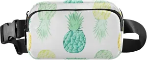 Colorful Pineapples Tropical Teal Fanny Packs for Women Cartoon Anti Theft Belt Bag Waterproof Crossbody Waist Pack