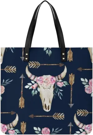 Colorful Print Fashionable All Printed Leather Handbag Unisex