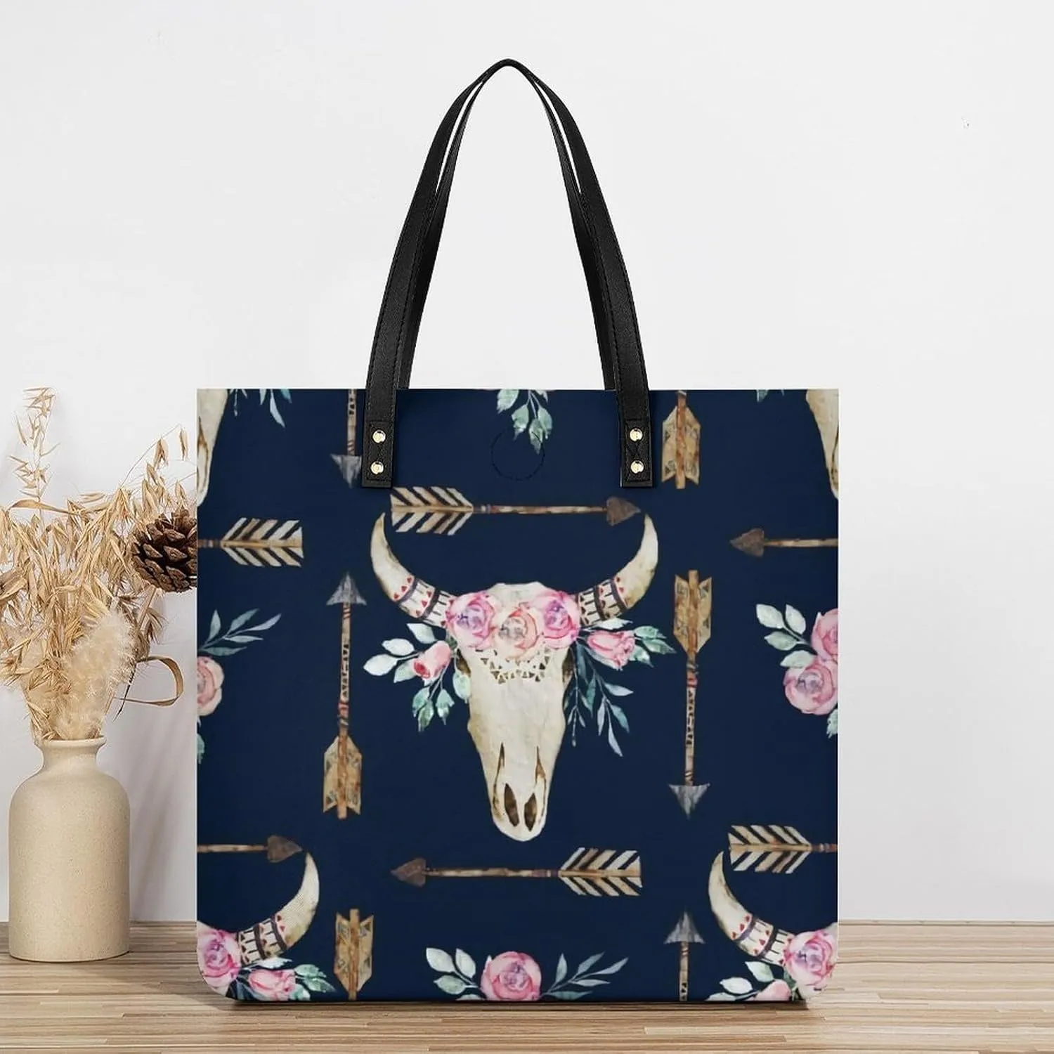 Colorful Print Fashionable All Printed Leather Handbag Unisex