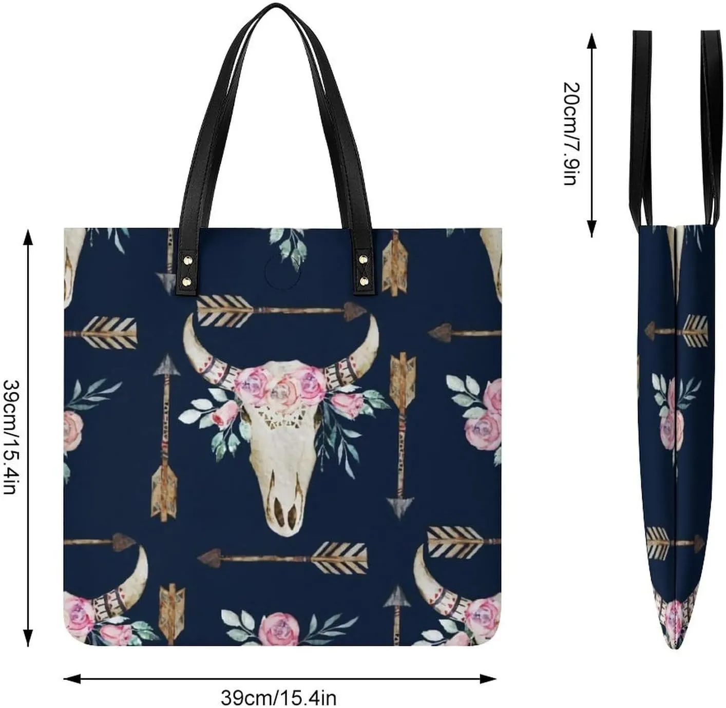 Colorful Print Fashionable All Printed Leather Handbag Unisex