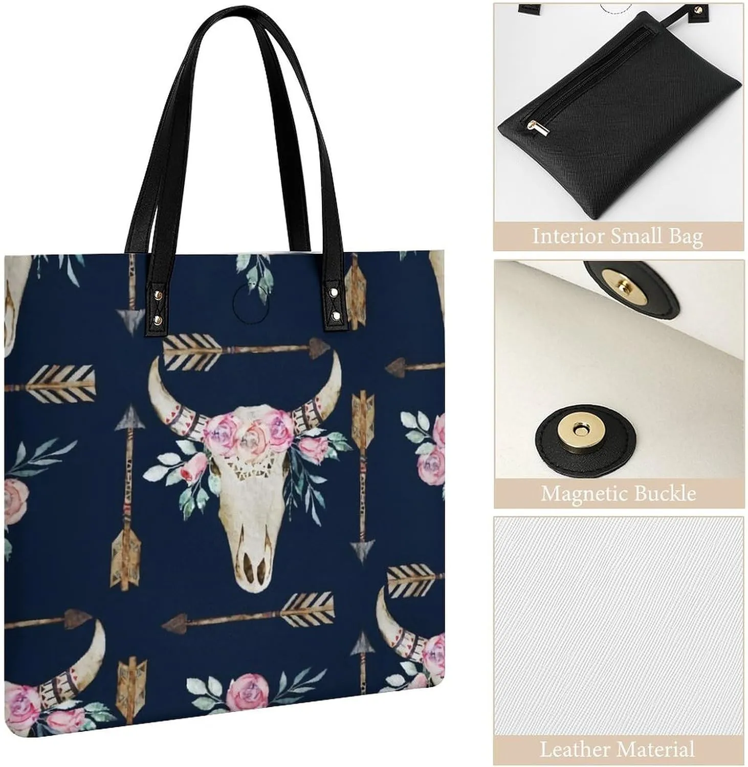 Colorful Print Fashionable All Printed Leather Handbag Unisex