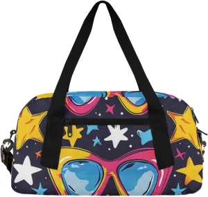 Colorful Spectacles Gym Bag Spectacles Gym Bag Wet/Dry Bag With Extra Drawstring Backpack For Travelling To The Gym