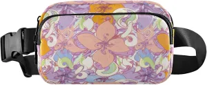 Colorful Spring Flower Waterproof Womens Fanny Pack Belt Bag Hip Pack Funky Crossbody Waist Bag