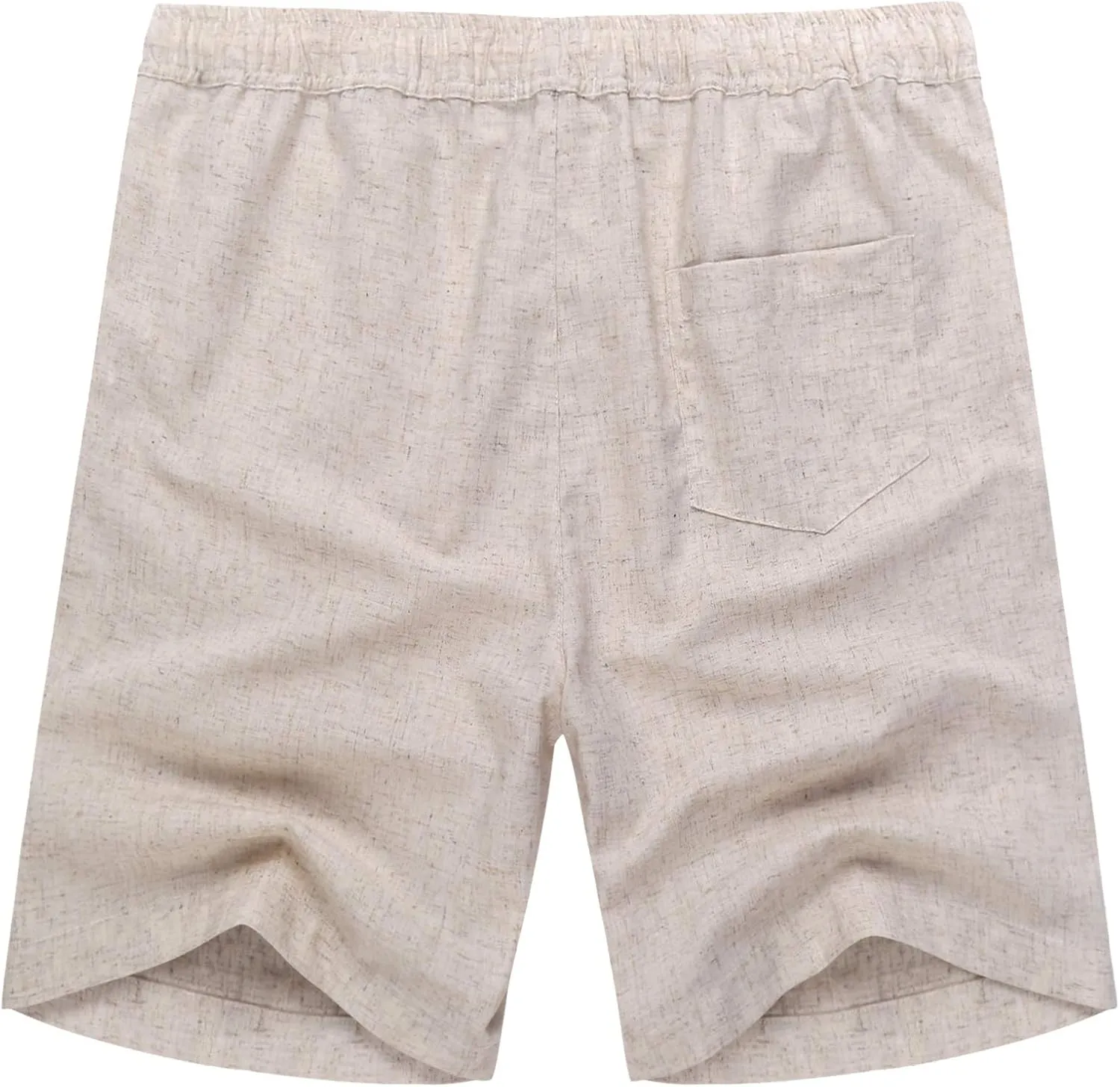 COOFANDY Men's Linen Shorts Casual Elastic Waist Drawstring Summer Beach Shorts