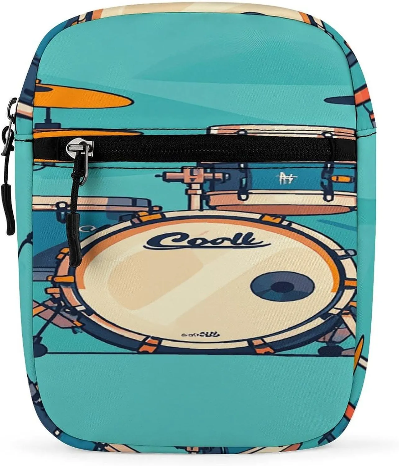 Cool Drum Set Small Satchel Mini Crossbody Sling Bag Shoulder Bag for Men Women Workout Travelling