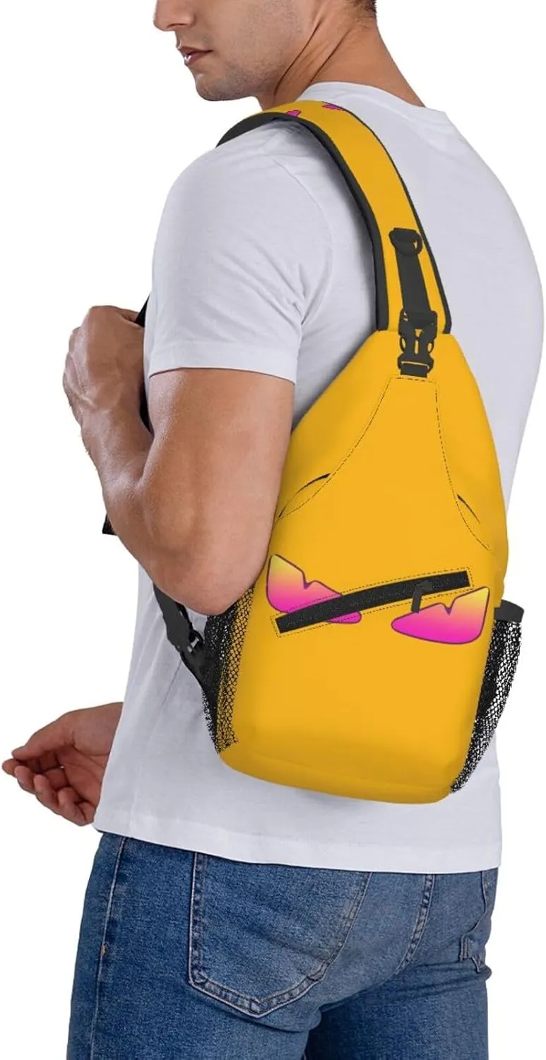Cool Monsters Eyes Crossbody Bag Cross Chest Bag Adjustable Sling Backpack Sports Gym Shoulder Bags Travel Cycling Daypack Diagonally Casual Rucksack