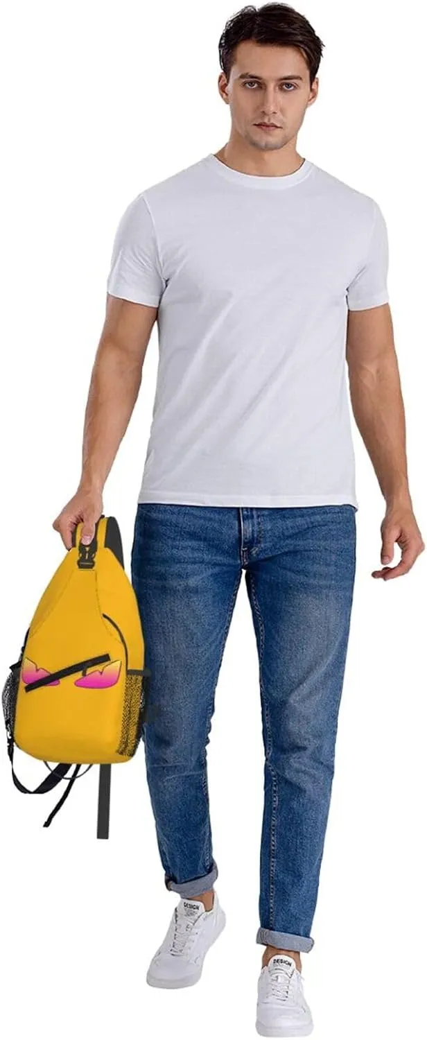 Cool Monsters Eyes Crossbody Bag Cross Chest Bag Adjustable Sling Backpack Sports Gym Shoulder Bags Travel Cycling Daypack Diagonally Casual Rucksack