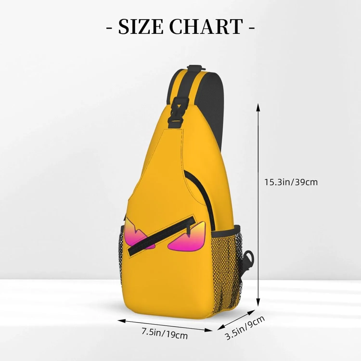 Cool Monsters Eyes Crossbody Bag Cross Chest Bag Adjustable Sling Backpack Sports Gym Shoulder Bags Travel Cycling Daypack Diagonally Casual Rucksack