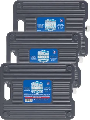 Cooler Shock Ice Packs - Reusable, Premium, Large Pack and Lunch Set for Long Term Use - Cools Faster Than Ice - Cooler Accessories
