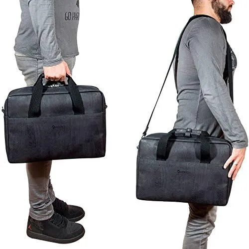 Cork Briefcase for Men – Men’s Bag - Vegan Leather – Cruelty Free – Eco Friendly - Black