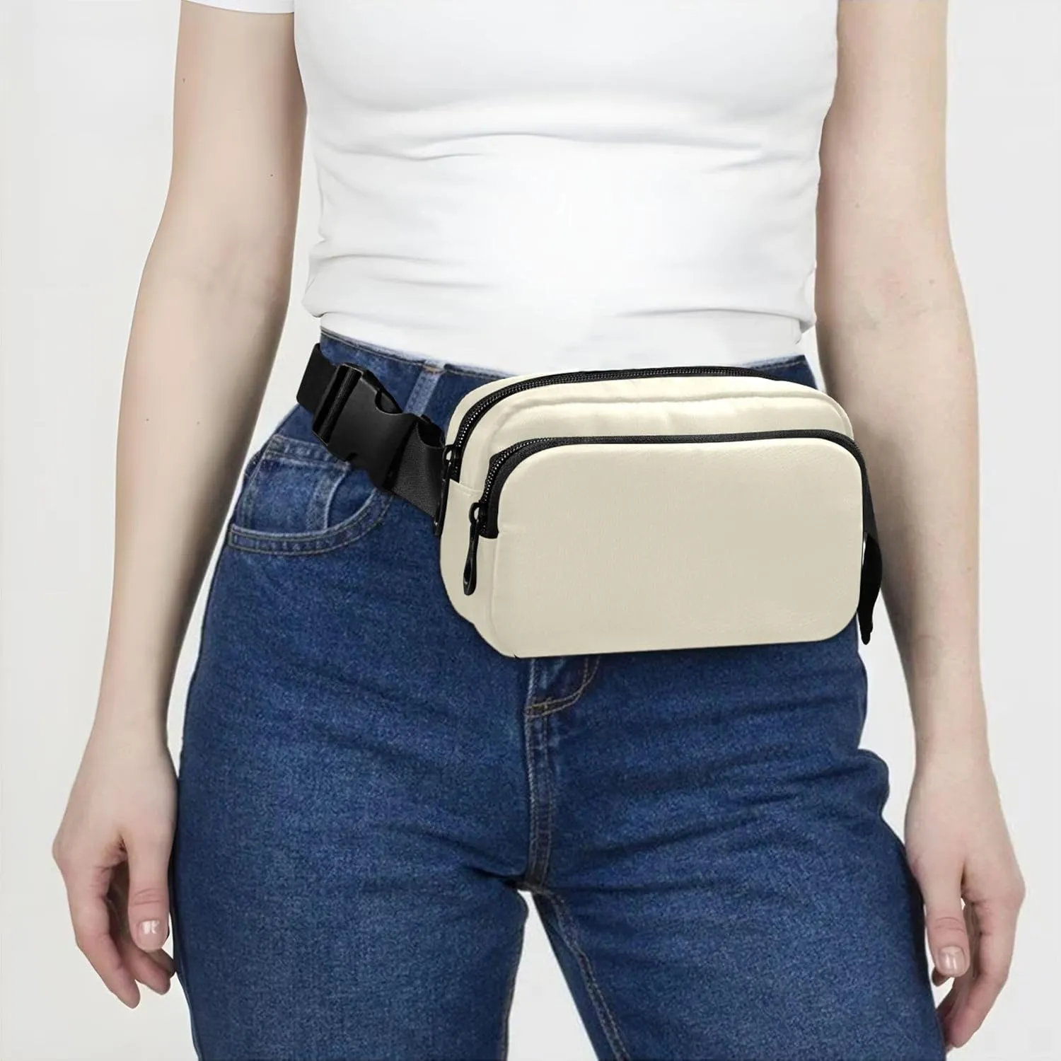 Cornsilk Beige Women Fanny Packs Waterproof Belt Bags Hip Pack Cute Waist Pack for Women