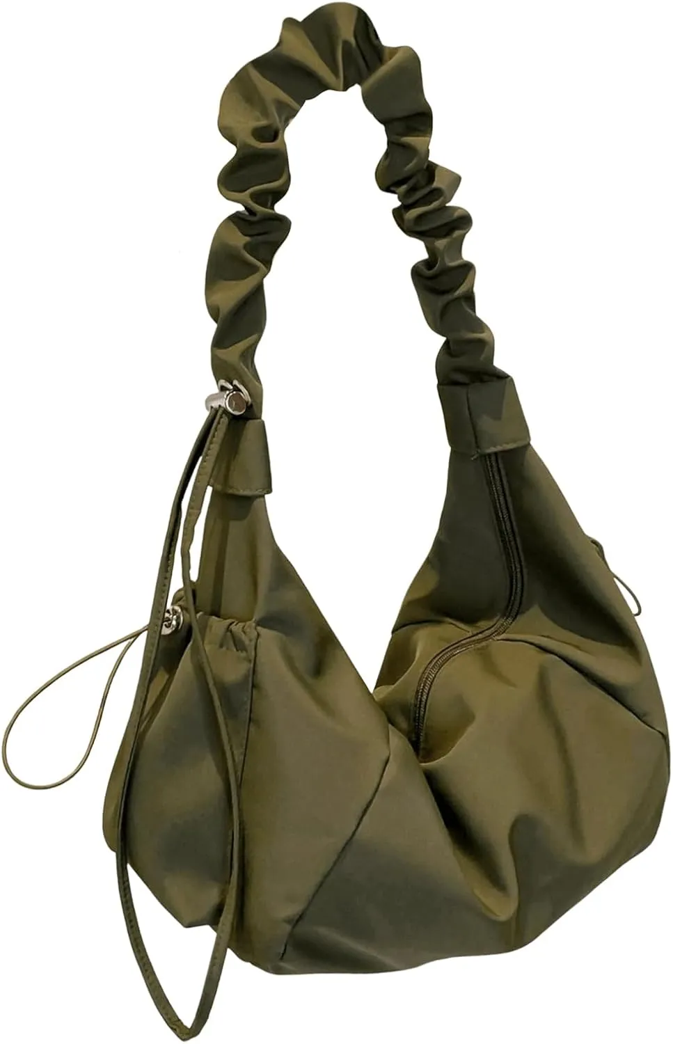 COZYEASE Women's Ruched Drawstring Shoulder Bag Zipper Crossbody Bag Slouchy Hobo Bag
