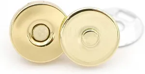 CRAFTMEMORE Thin Magnetic Snap Buttons Quality Strong Clasp for Purse Sewing Handbags Closures 6 Pack MNS (10mm, Gold)